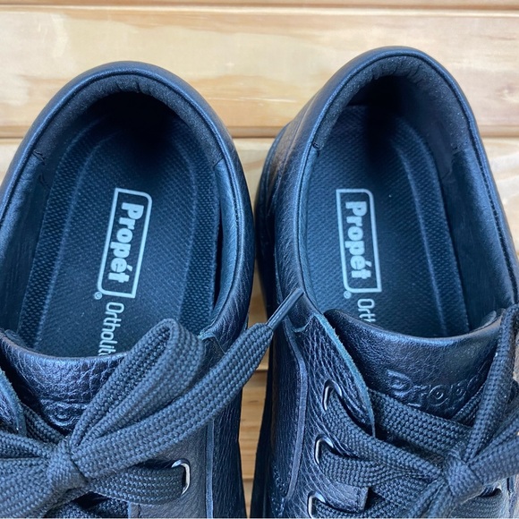 Propet Villager Diabetic Pebbled Leather Black Oxford Shoes M4070 Men's 10 X(3E) - Picture 4 of 12